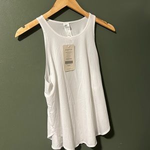 Fabletics White Tank Medium Cropped